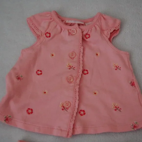 First Impressions, 0-3M Infant Baby, 100% Cotton Pink Set - Picture 4 of 13